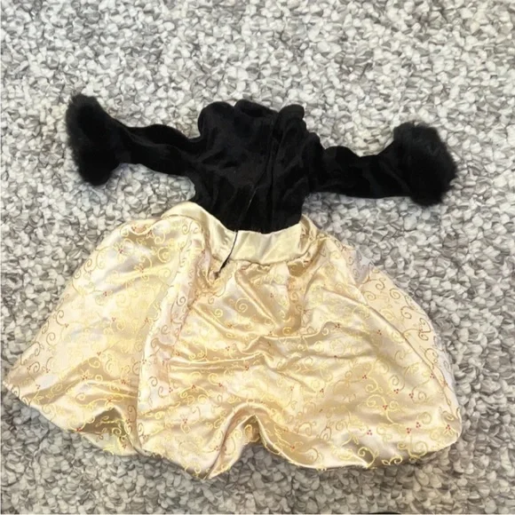 American Girl Doll Midnight Holly Dress & Shoes Black Gold Cream For 18" Doll - Picture 2 of 6